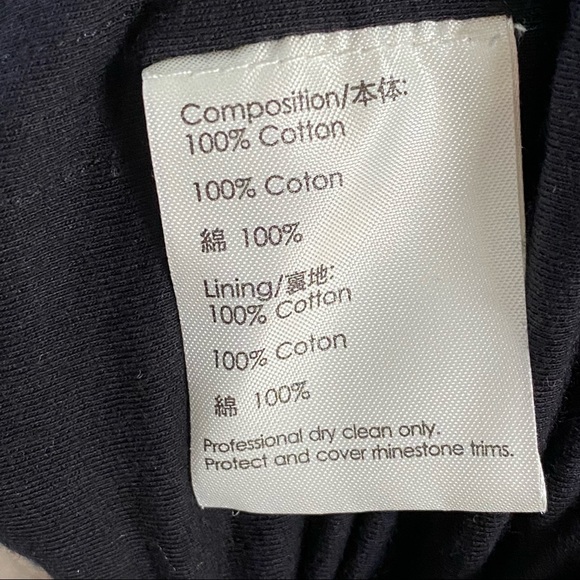 3.1 Phillip Lim black asymmetrical jewel gathered t-shirt sleeveless tank dress - Picture 9 of 10